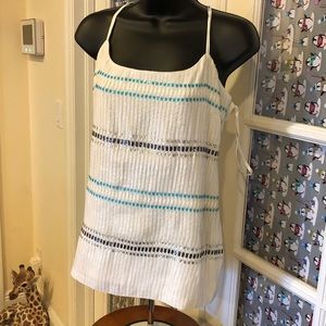 NWT shimmery sequin WHBM lined top sz L